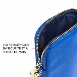 Pochettes De Téléphone*Draeger Paris Pochette de Téléphone Bleu