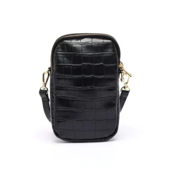 Pochettes De Téléphone|Sac Finition Croco*Draeger Paris Pochette de Téléphone Croco - Noir