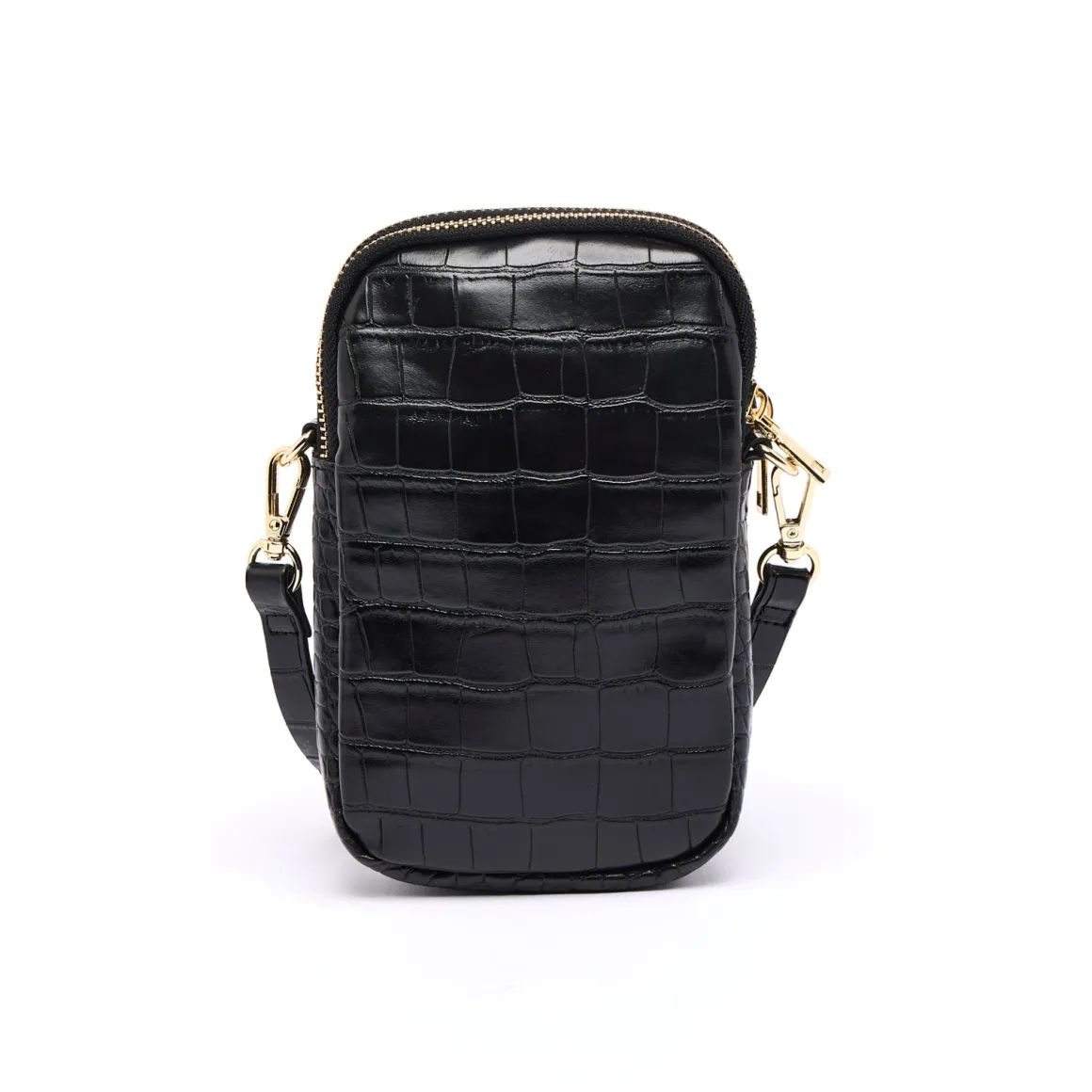 Pochettes De Téléphone|Sac Finition Croco*Draeger Paris Pochette de Téléphone Croco - Noir
