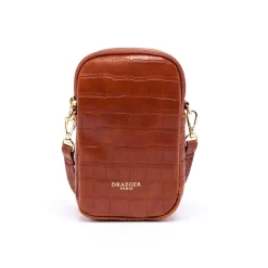 Sac Finition Croco|Pochettes De Téléphone*Draeger Paris Pochette de Téléphone Croco - Cognac