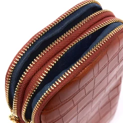 Sac Finition Croco|Pochettes De Téléphone*Draeger Paris Pochette de Téléphone Croco - Cognac