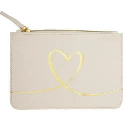 Pochettes & Trousses|Pochettes & Miroirs*Draeger Paris Pochette motif coeur doré