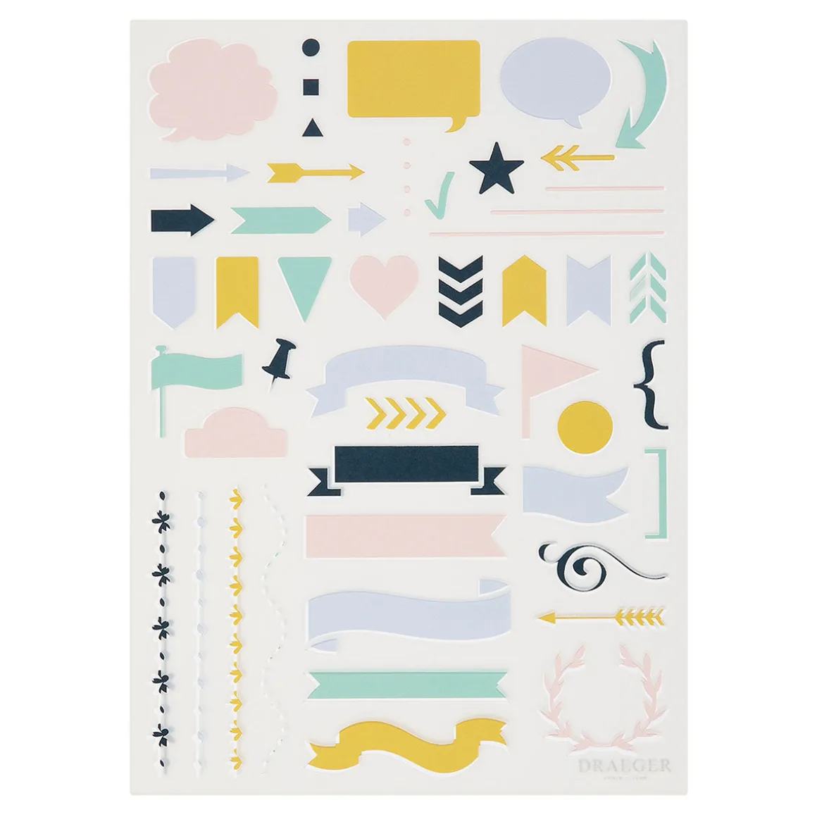 Accessoires & Outils De Diy|Bullet Journal*Draeger Paris Pochoir pour Bullet journal Bannières
