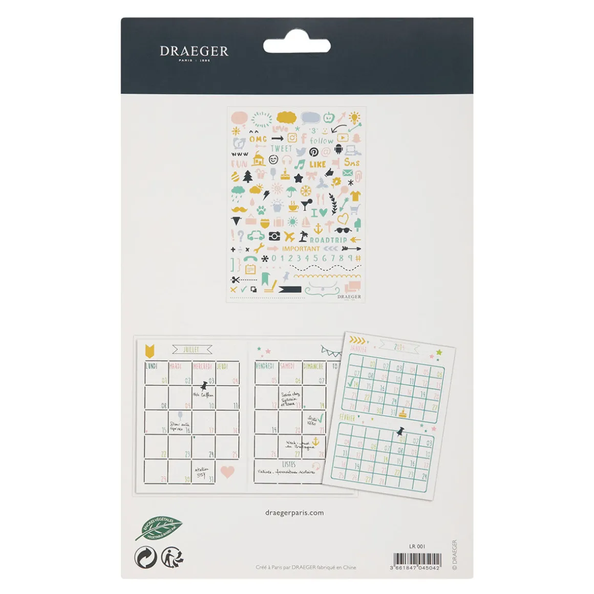 Accessoires & Outils De Diy|Bullet Journal*Draeger Paris Pochoir pour Bullet journal Icônes