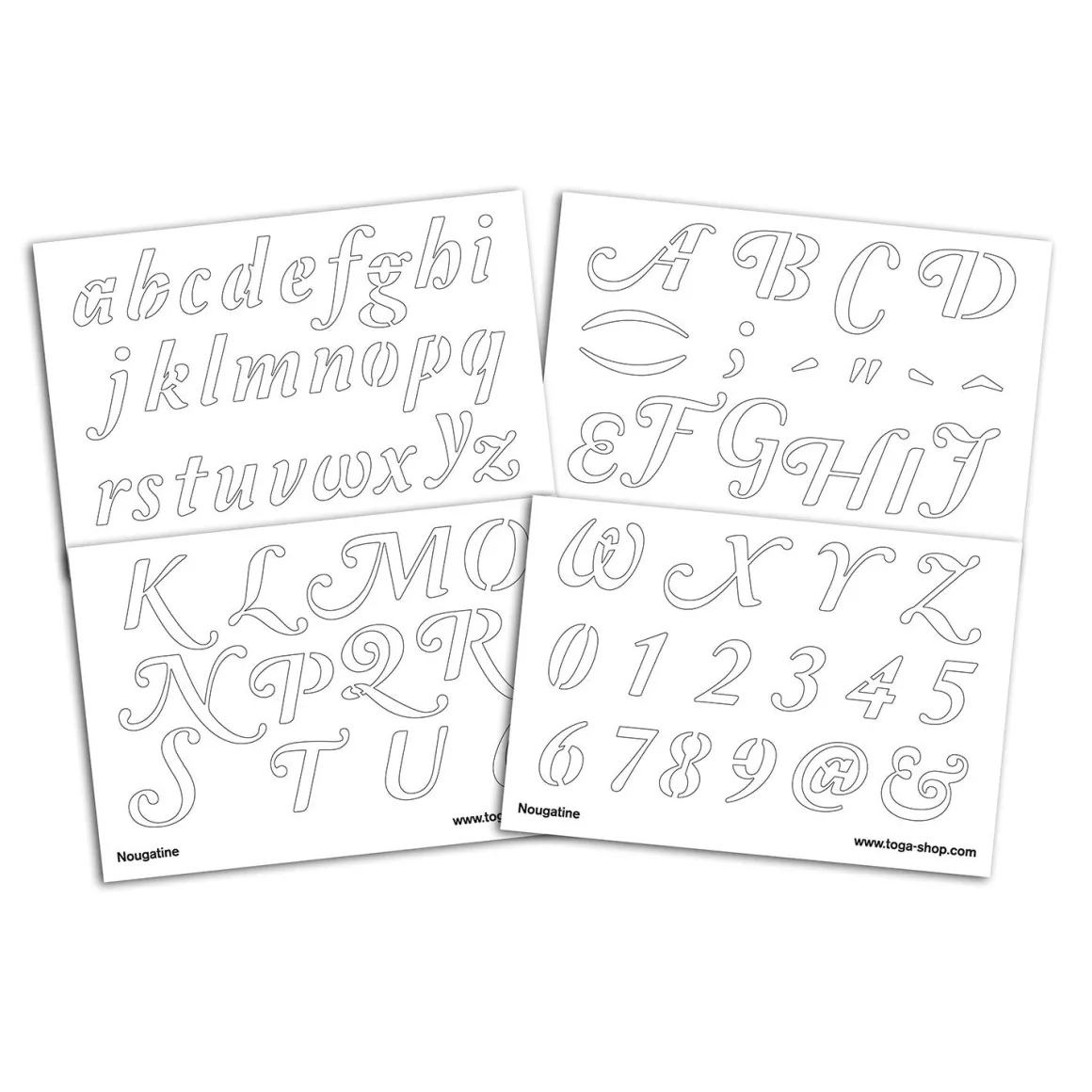 Accessoires & Outils De Diy|Bullet Journal*Draeger Paris Pochoirs alphabet - Nougatine