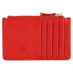 Porte-cartes*Draeger Paris Porte-cartes zippé - feuille dorée - rouge