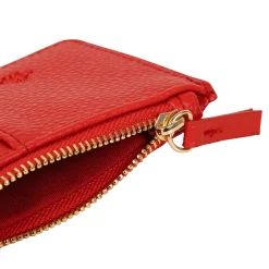 Porte-cartes*Draeger Paris Porte-cartes zippé - feuille dorée - rouge