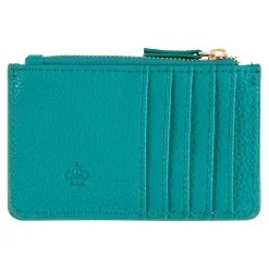 Porte-cartes*Draeger Paris Porte-cartes zippé - pois dorés - turquoise