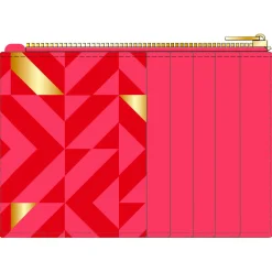 Porte-cartes*Draeger Paris Porte-cartes zippé - rouge et doré