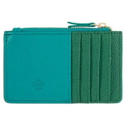 Porte-cartes*Draeger Paris Porte-cartes zippé - turquoise et vert