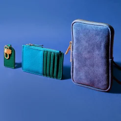 Porte-cartes*Draeger Paris Porte-cartes zippé - turquoise et vert