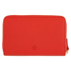 Portefeuilles*Draeger Paris Portefeuille femme - feuilles dorées - rouge