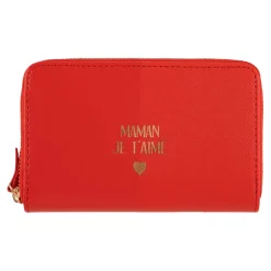 Portefeuilles*Draeger Paris Portefeuille femme - Maman je t'aime - rouge