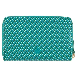 Portefeuilles*Draeger Paris Portefeuille femme - motifs graphiques - vert