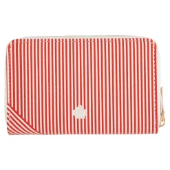 Portefeuilles*Draeger Paris Portefeuille femme - rayures blanches et rouges