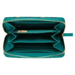 Portefeuilles*Draeger Paris Portefeuille femme - vert turquoise doré