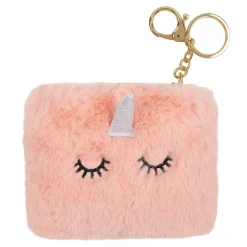 Accessoires Cocooning|Porte-monnaies*Draeger Paris Porte-monnaie peluche Licorne rose