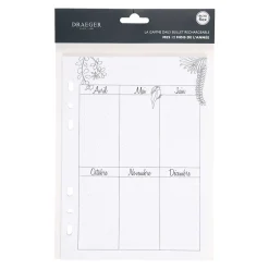 Organiseurs|Carnets & Blocs-notes*Draeger Paris Recharge 36 pages mensuelles bullet journal