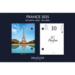 Agendas*Draeger Paris Recharge éphéméride agenda Yvon 2025 - Edition France
