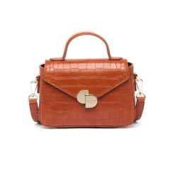 Sac Finition Croco|Sac À Main Camille*Draeger Paris Sac à Main Camille Croco - Cognac