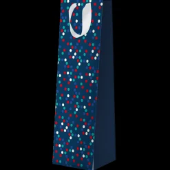 Sac Cadeau Bouteilles*Draeger Paris Sac Bouteille de Vin - Bleu en Pois