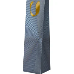 Sac Cadeau Bouteilles*Draeger Paris Sac Bouteille de Vin - Bleu et Or