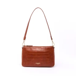 Sac Finition Croco|Sac Bandouilère*Draeger Paris Sac Pochette Anna Croco - Cognac