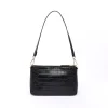 Sac Finition Croco|Sac Bandouilère*Draeger Paris Sac Pochette Anna Croco - Noir
