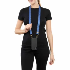 Sangles Pochette De Telephone*Draeger Paris Sangle pour Pochette Téléphone Bleu