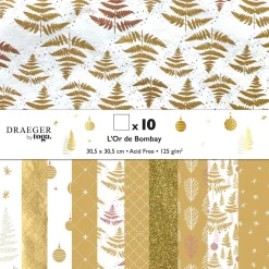 Décorations De Table|Papier Unitaire*Draeger Paris Set de 10 papiers - Spécial Réveillon