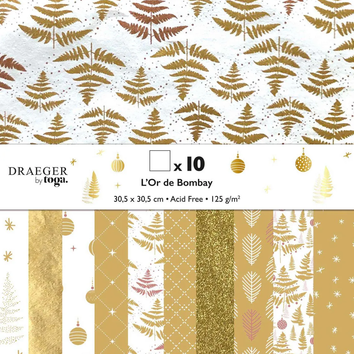 Décorations De Table|Papier Unitaire*Draeger Paris Set de 10 papiers - Spécial Réveillon