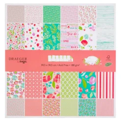 Papier Unitaire*Draeger Paris Set de papiers imprimés Motifs fleuris x6