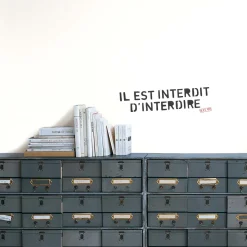 Stickers De Transfert|Stickers & Embellissements*Draeger Paris Sticker citation Mai 68 Il est interdit d'interdire