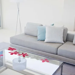 Stickers De Fenetre|Stickers & Embellissements*Draeger Paris Sticker fenêtre de jolies fleurs aux tons gris et rose