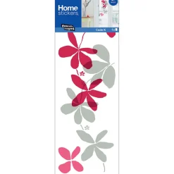 Stickers De Fenetre|Stickers & Embellissements*Draeger Paris Sticker fenêtre de jolies fleurs aux tons gris et rose
