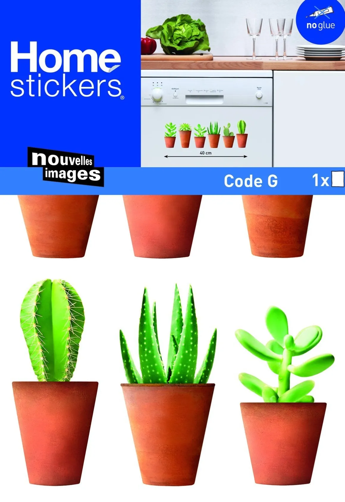 Stickers & Embellissements*Draeger Paris Sticker mural Cactus (Sultan)