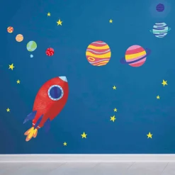 Stickers & Embellissements*Draeger Paris Sticker mural Fusée et planètes