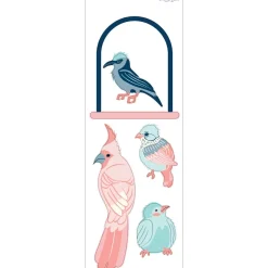 Stickers & Embellissements*Draeger Paris Sticker mural Oiseaux roses et bleus