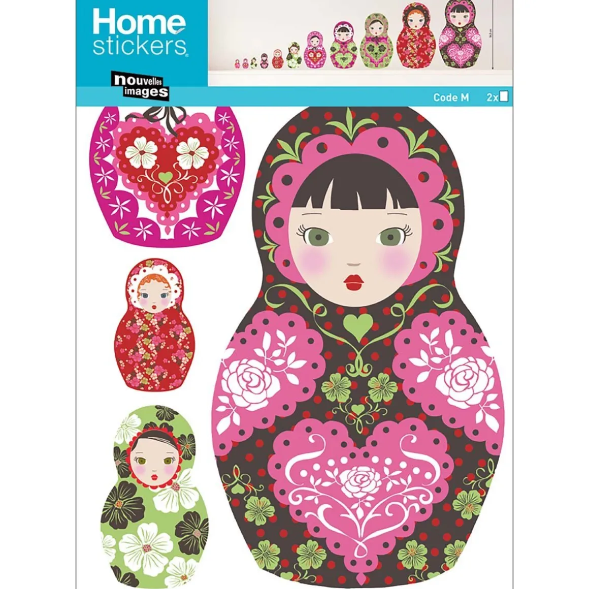 Stickers & Embellissements*Draeger Paris Sticker mural Poupées russes