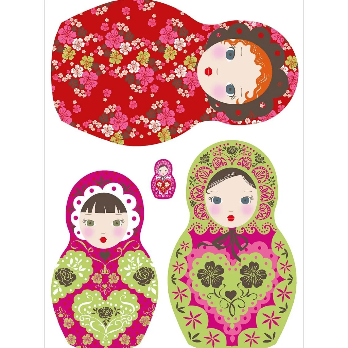 Stickers & Embellissements*Draeger Paris Sticker mural Poupées russes