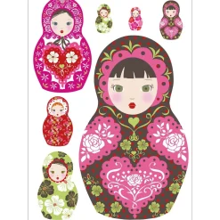 Stickers & Embellissements*Draeger Paris Sticker mural Poupées russes