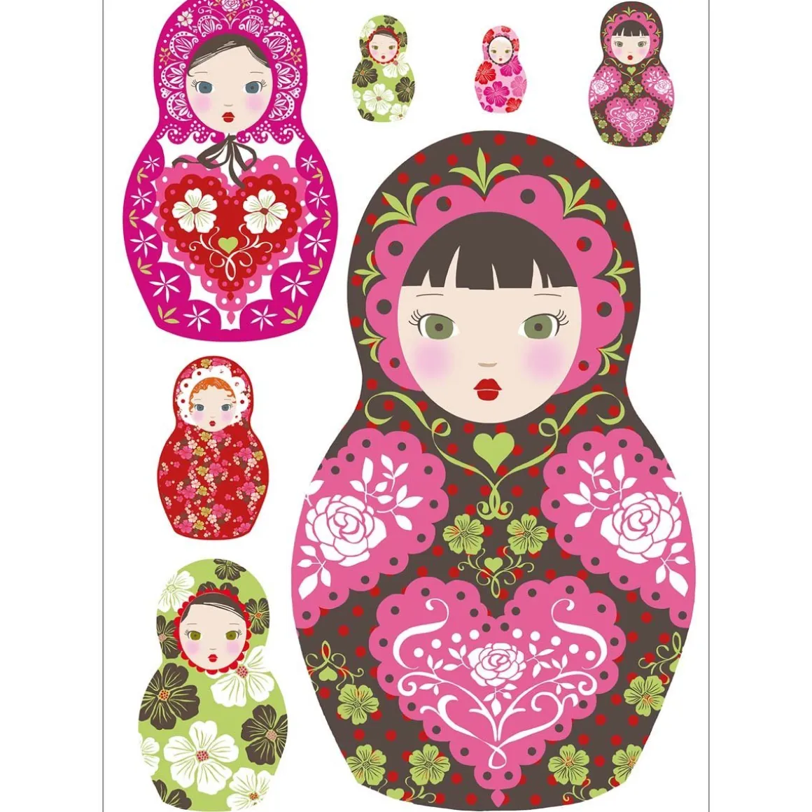 Stickers & Embellissements*Draeger Paris Sticker mural Poupées russes