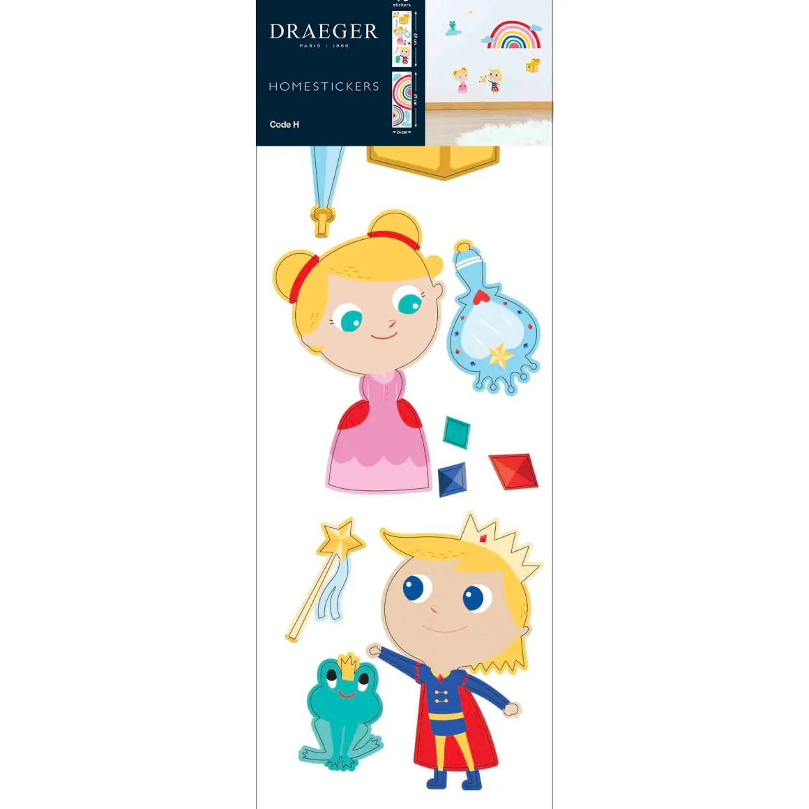 Stickers & Embellissements*Draeger Paris Sticker mural Princesse et prince