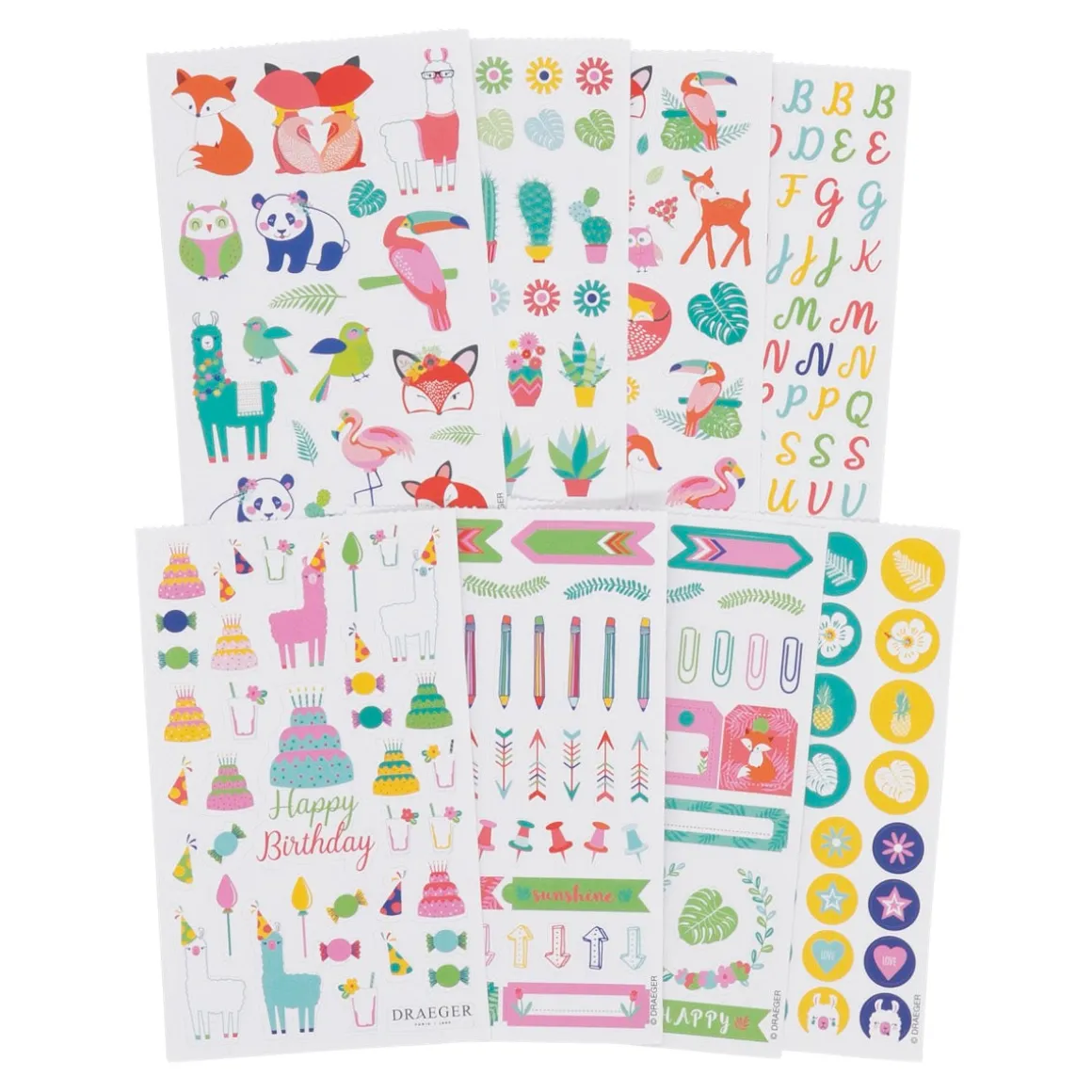 Stickers Muraux|Stickers D'organisation*Draeger Paris Stickers autocollants - Animaux - 300 pièces