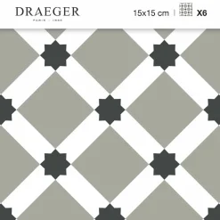 Stickers De Carrelage|Stickers & Embellissements*Draeger Paris Stickers carrelage 15x15 cm Carreaux étoilés