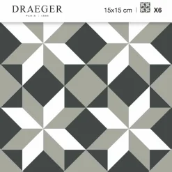 Stickers De Carrelage|Stickers & Embellissements*Draeger Paris Stickers carrelage 15x15 cm Etoiles géométriques