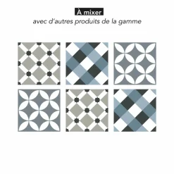 Stickers De Carrelage|Stickers & Embellissements*Draeger Paris Stickers carrelage 15x15 cm Rosaces blanches et grises