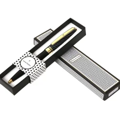 Stylos Personnalisés*Draeger Paris Stylo personnalisé initiale Black & Gold