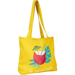 Vacances & Voyages|Sac Tote Bag*Draeger Paris Tote bag coton La vie est belle