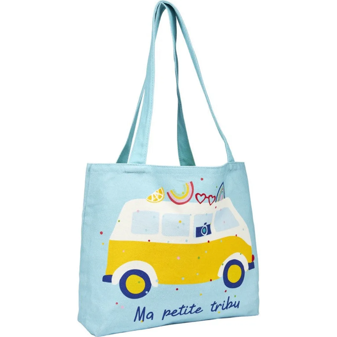 Vacances & Voyages|Sac Tote Bag*Draeger Paris Tote bag coton Ma petite tribu